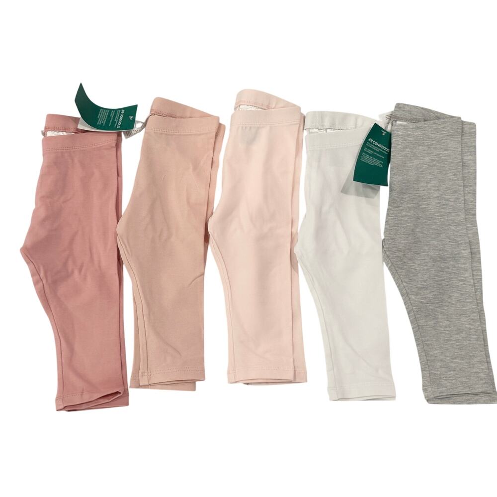 NEW H&M Organic Cotton Set of 5 Pants 6-9M (1442)